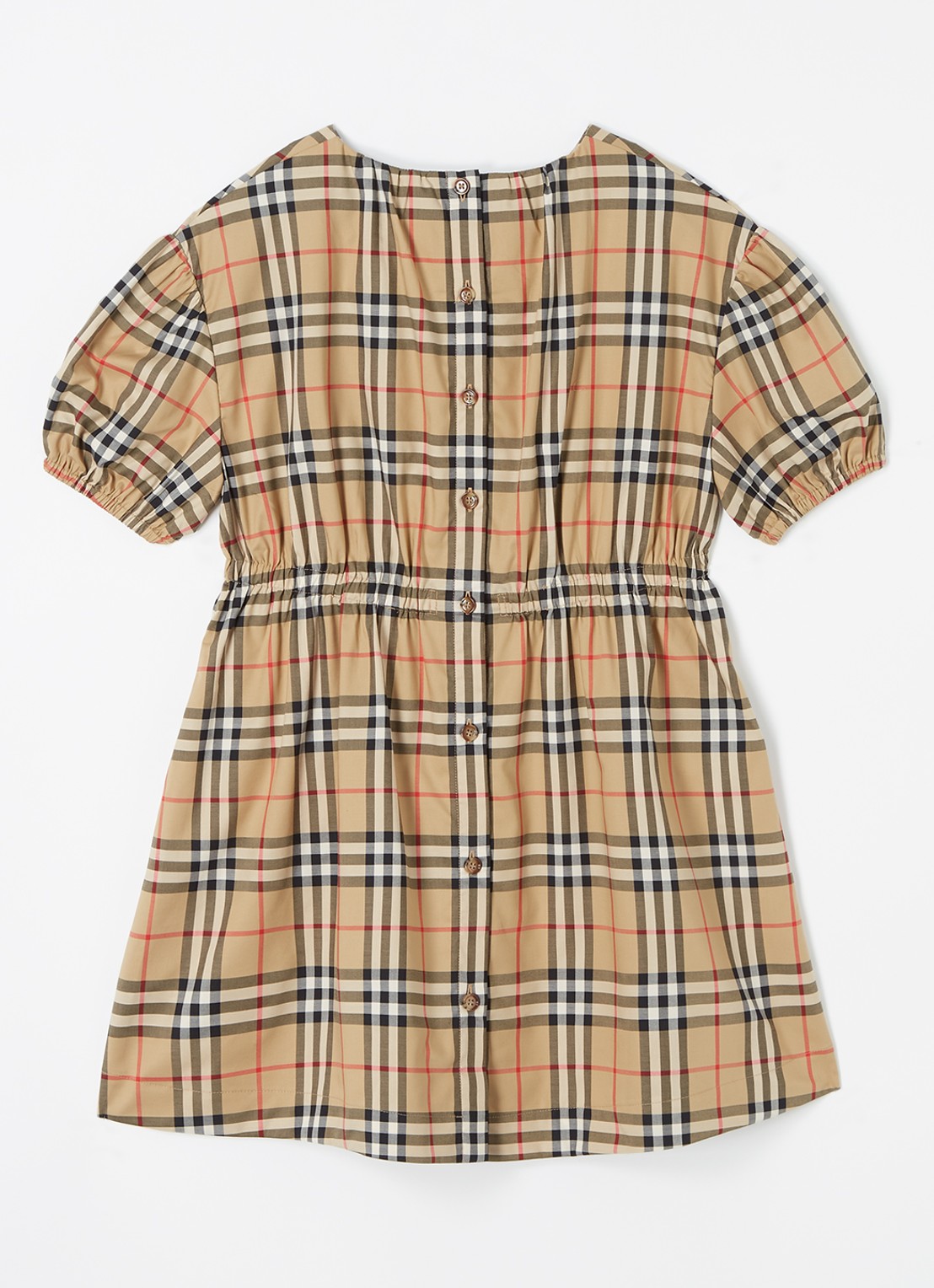 Burberry Shelley tuniekjurk met ruitdessin - achterkant beige