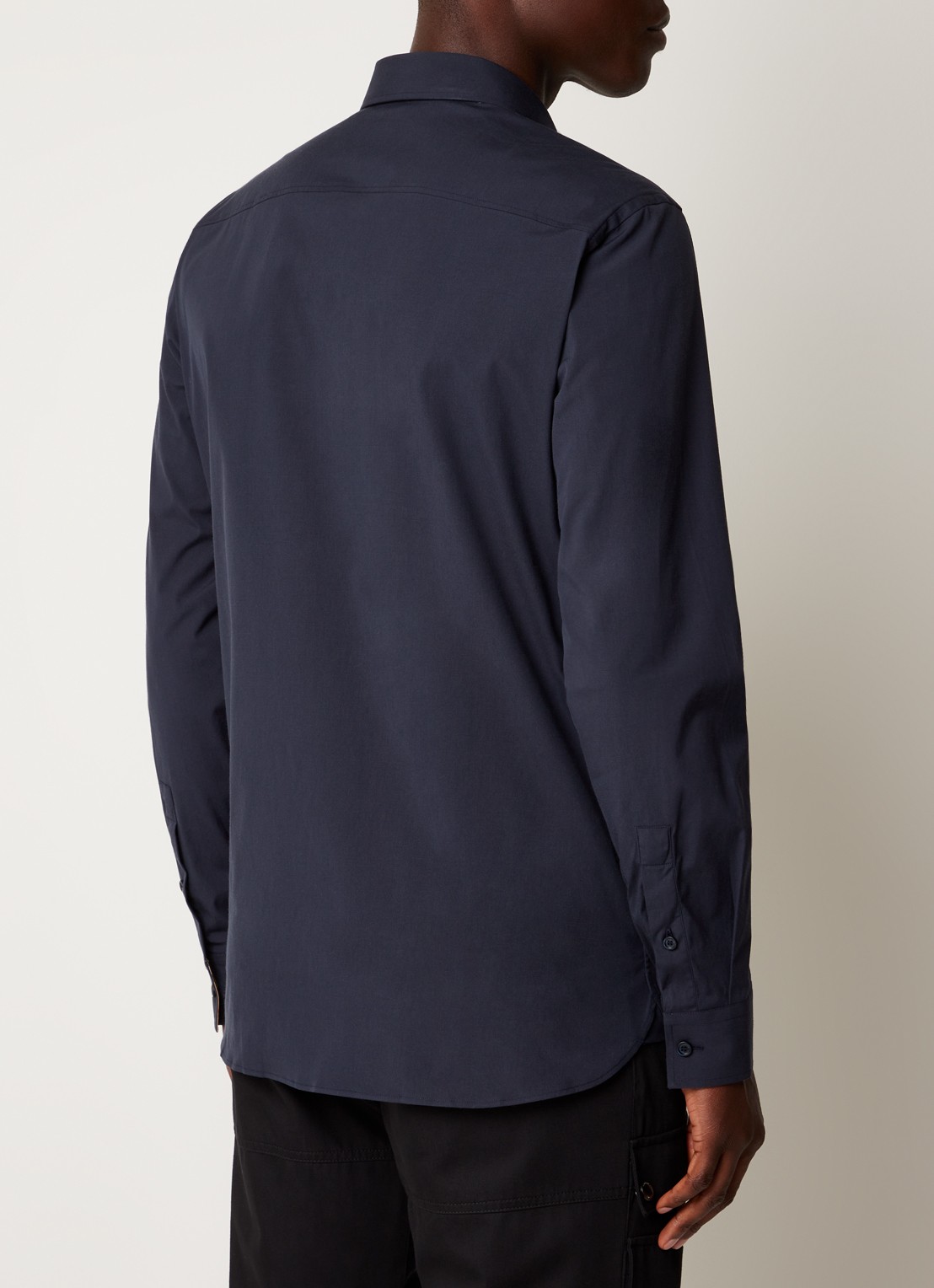 Burberry Sherfield slim fit overhemd met stretch  - achterkant 3 blauw