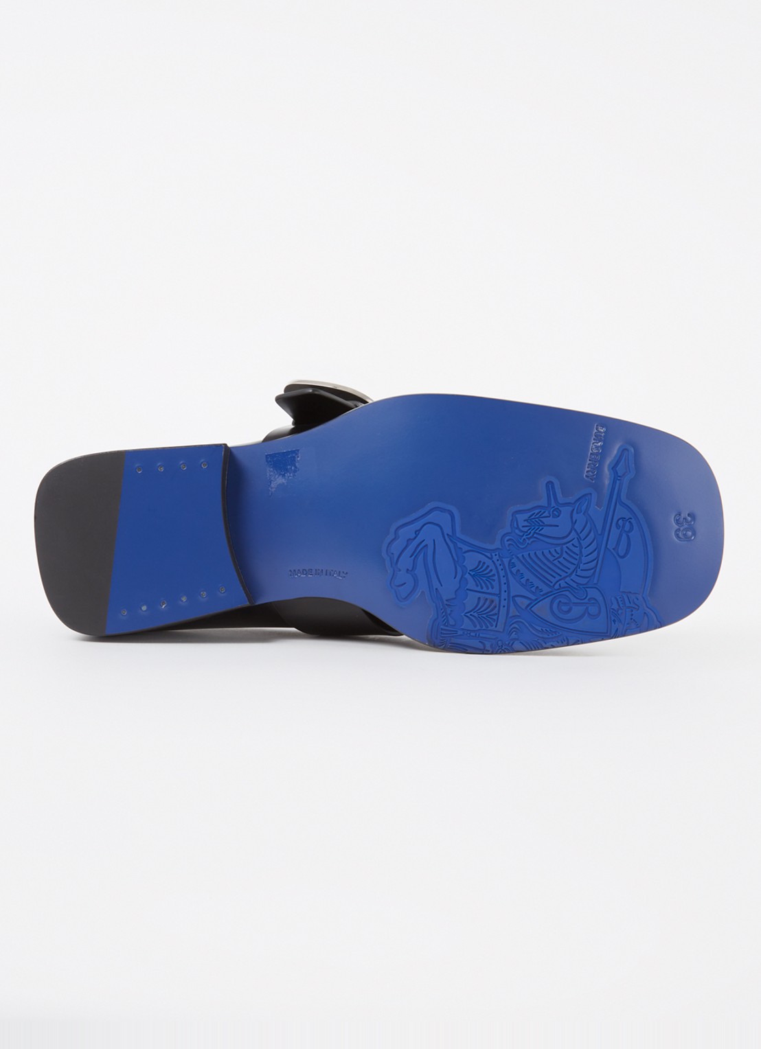 Burberry Shield loafer van kalfsleer - detail 3 zwart
