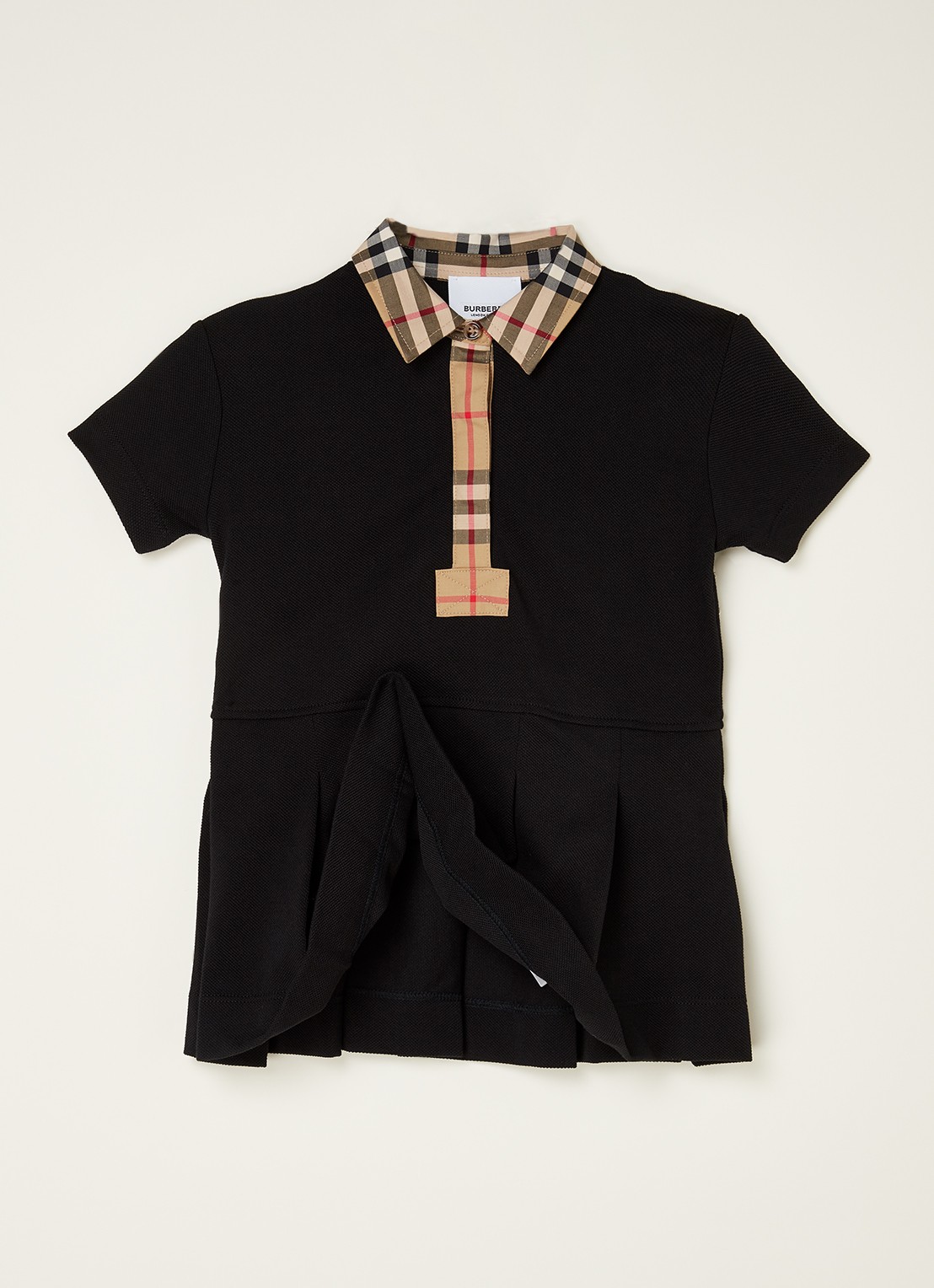 Burberry Sigrid blousejurk met polokraag - voorkant 2 zwart