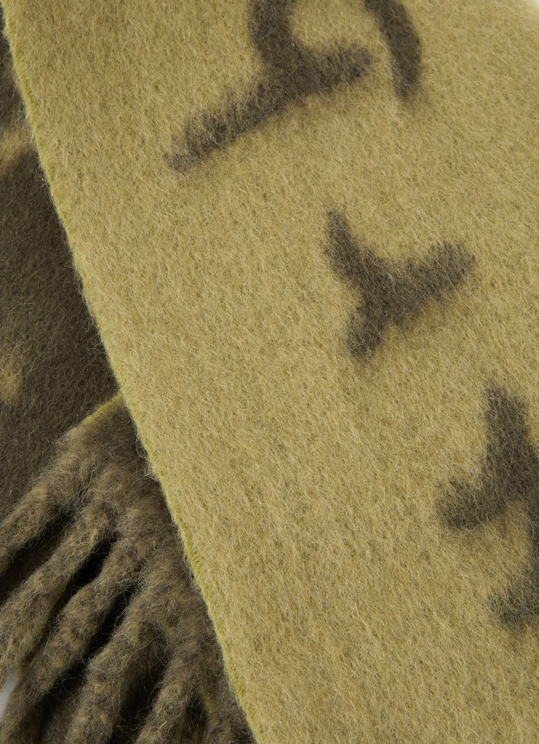 Burberry Sjaal in alpaca wolblend 185 x 20 cm - detail 2 mosgroen