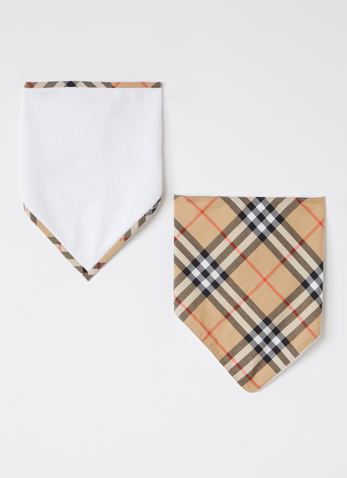 Burberry Slab met print set van 2 - voorkant beige