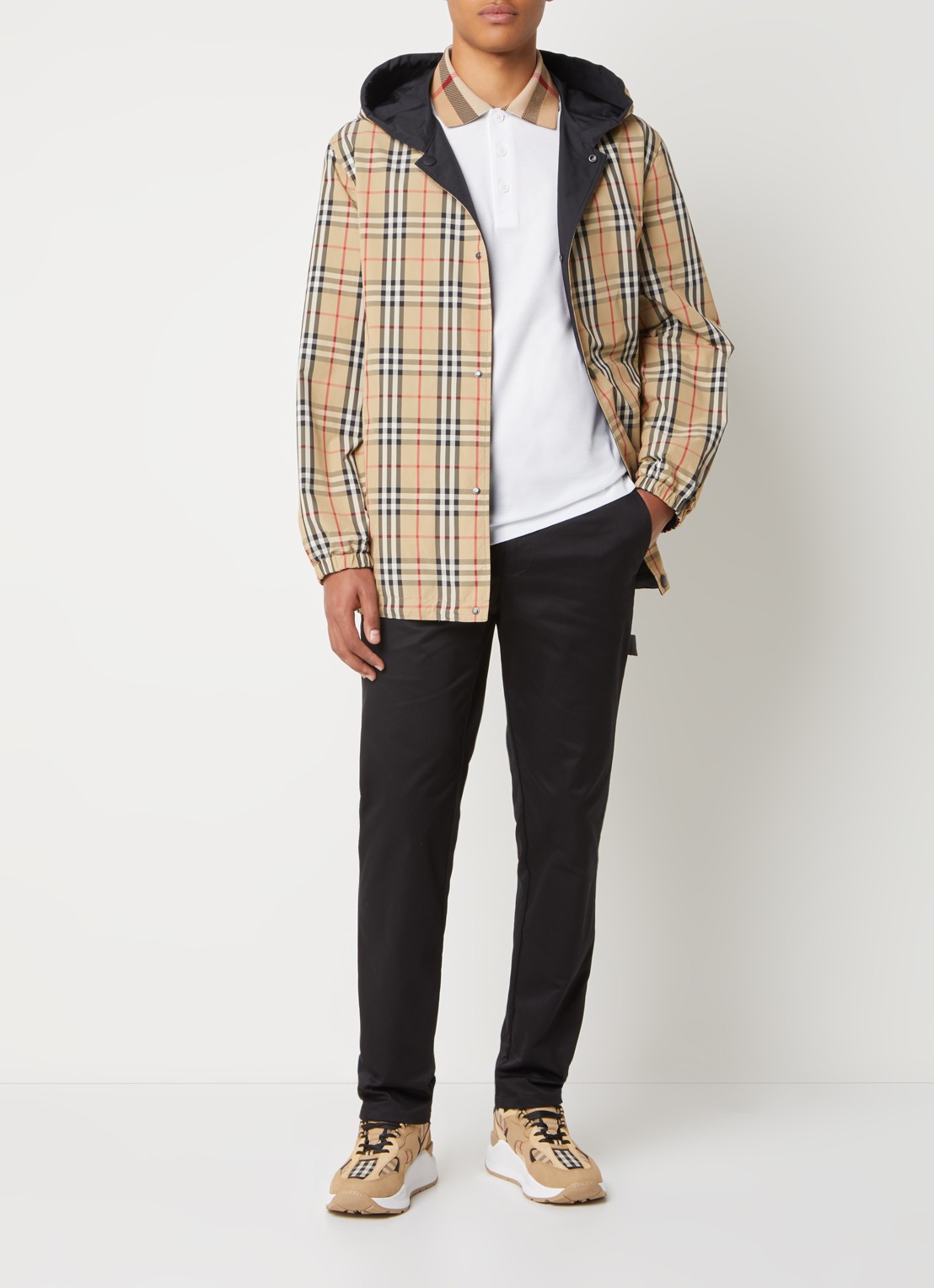 Burberry Slim fit pantalon met steekzakken - voorkant 6 zwart
