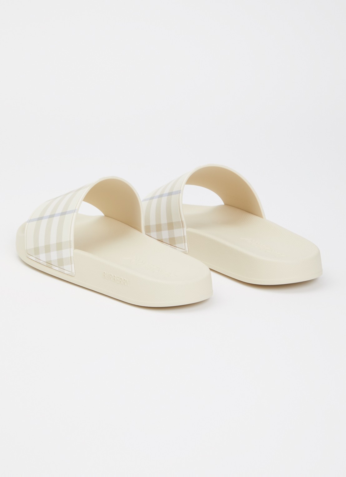 Burberry Slipper met geruit dessin - achterkant 2 beige