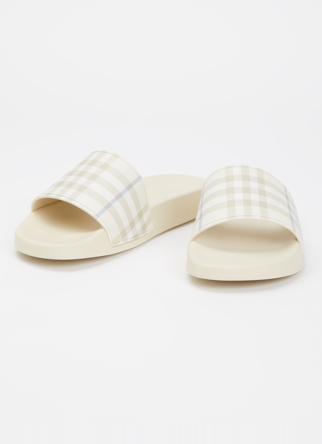 Burberry Slipper met geruit dessin - detail 3 beige