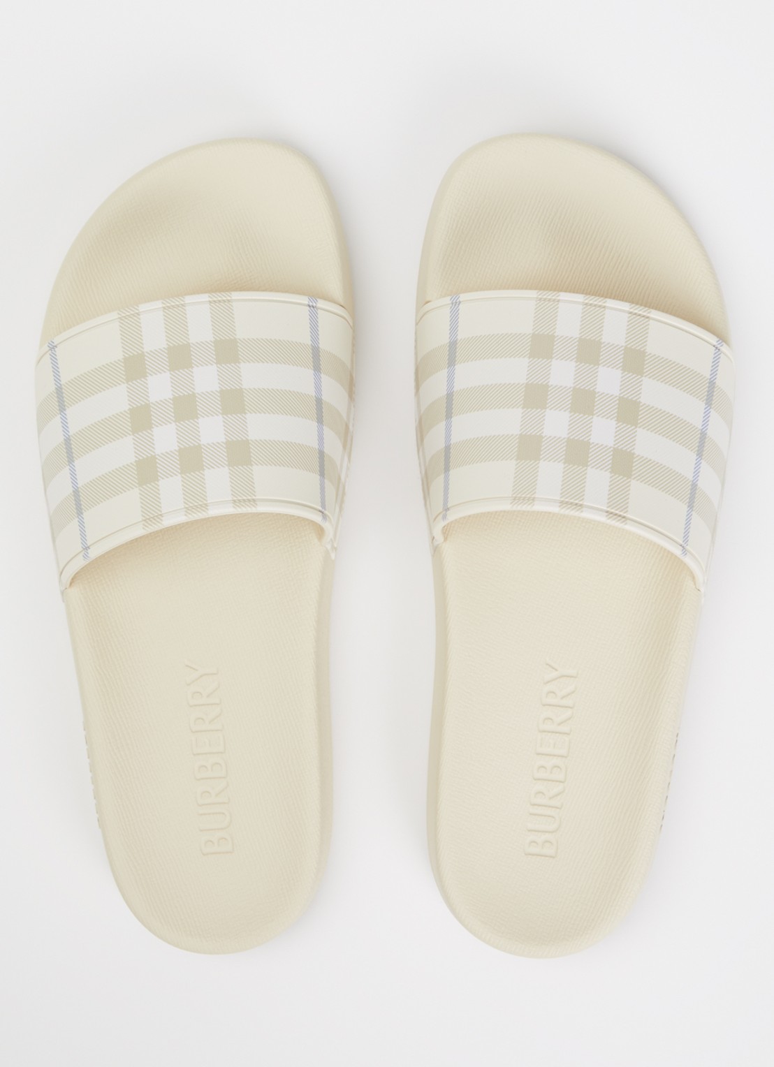 Burberry Slipper met geruit dessin - detail 4 beige