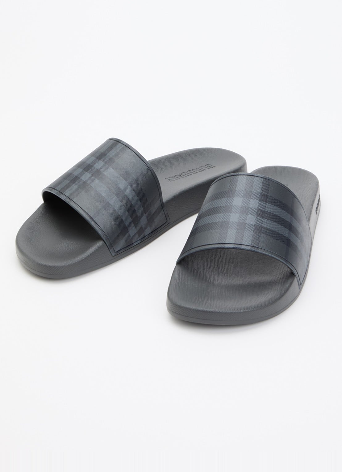 Burberry Slipper met logoprint - detail 2 antraciet
