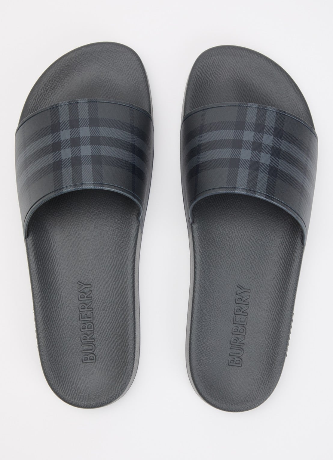 Burberry Slipper met logoprint - detail 3 antraciet