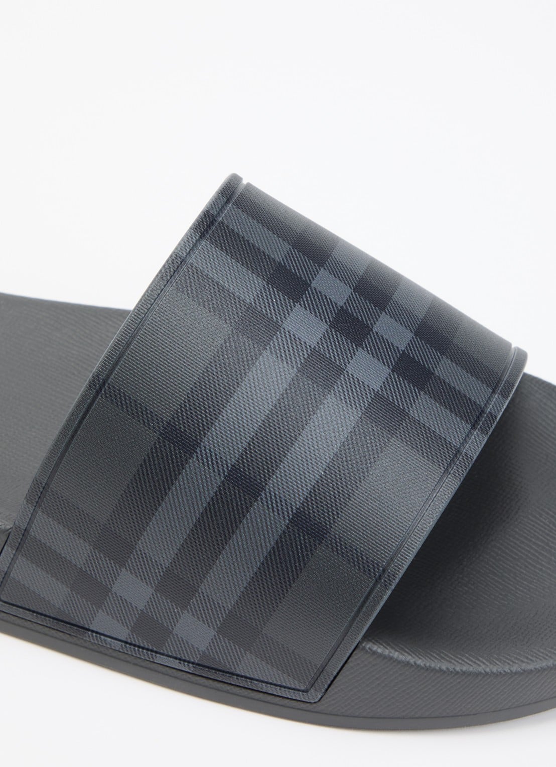 Burberry Slipper met logoprint - detail 5 antraciet