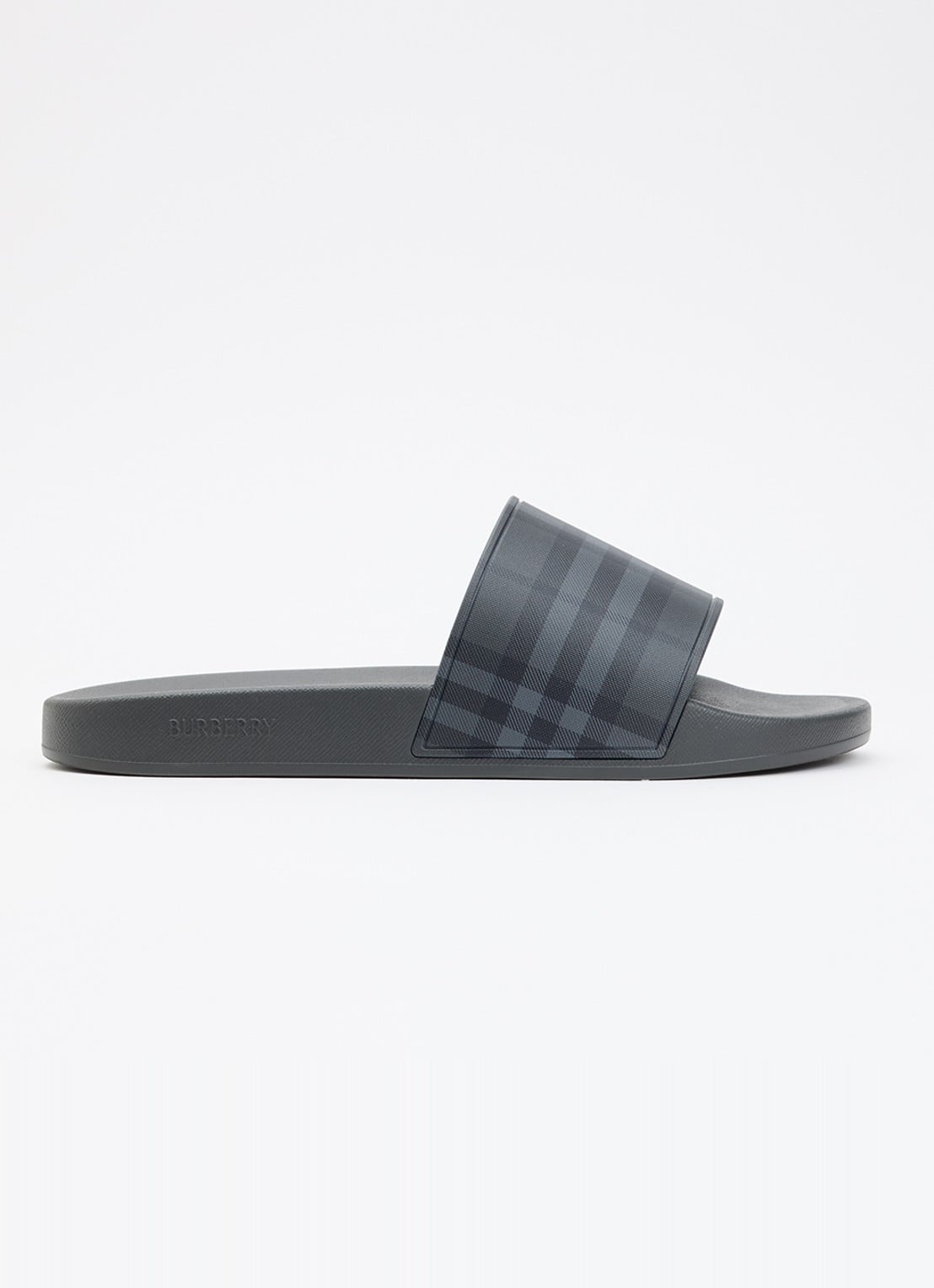 Burberry Slipper met logoprint - voorkant 6 antraciet