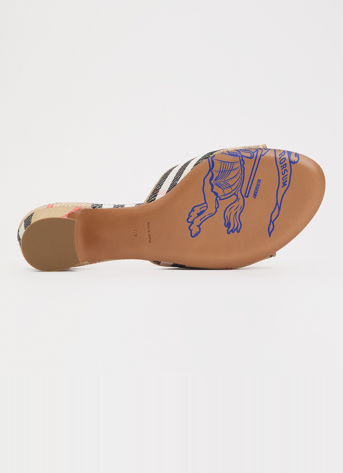 Burberry Sloane muiltje met ruitdessin - detail 5 beige