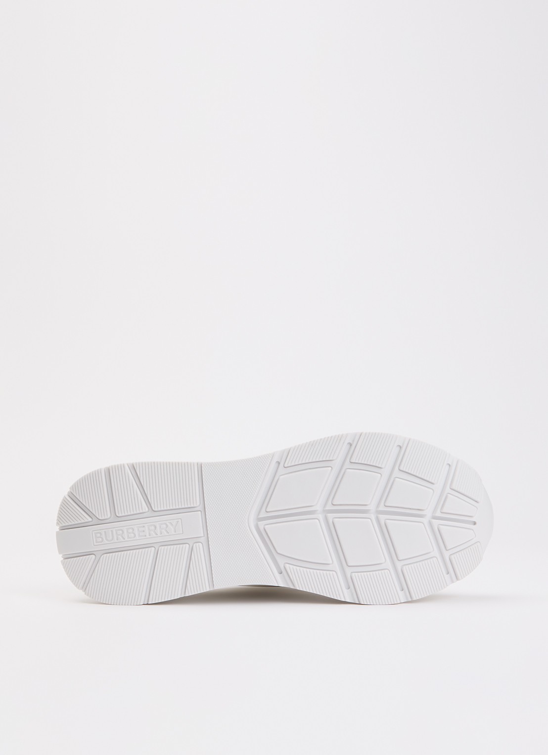 Burberry Sneaker met details van kalfsleer en ruitdessin - detail 6 beige