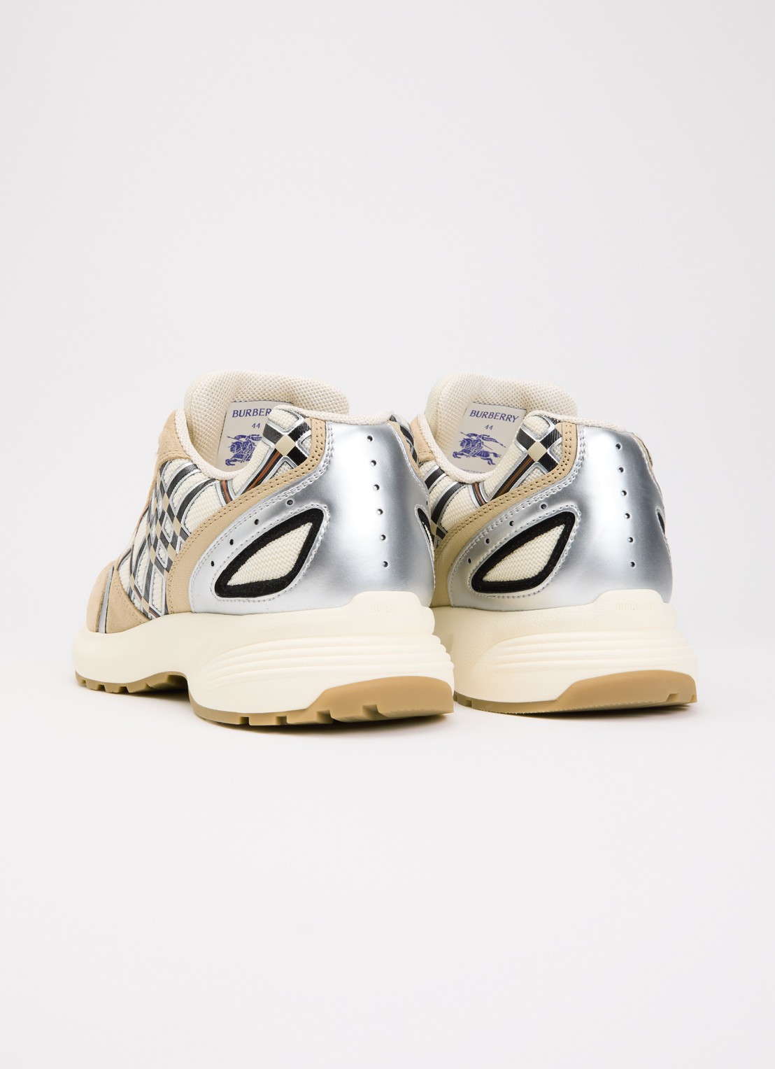 Burberry Sneaker met kalfssuède details - achterkant 6 beige