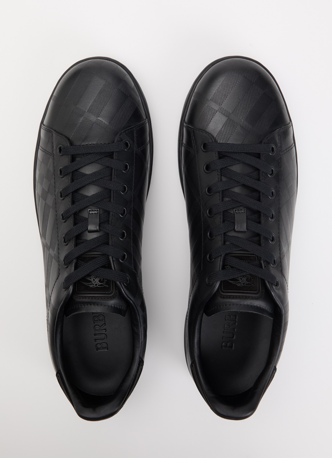 Burberry Sneaker van leer met details van suède - detail 3 zwart