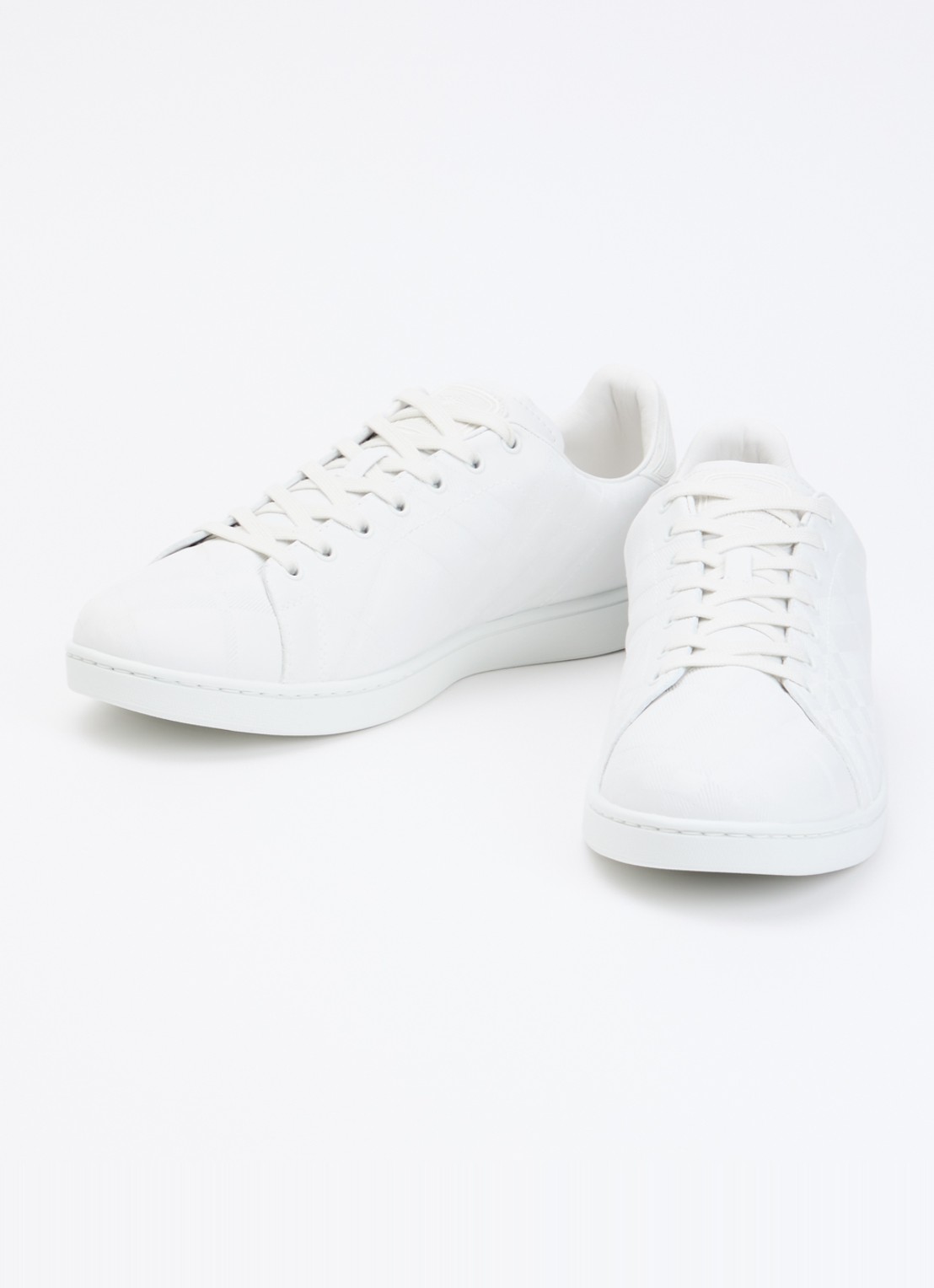 Burberry Sneaker van leer met details van suède - detail 3 wit