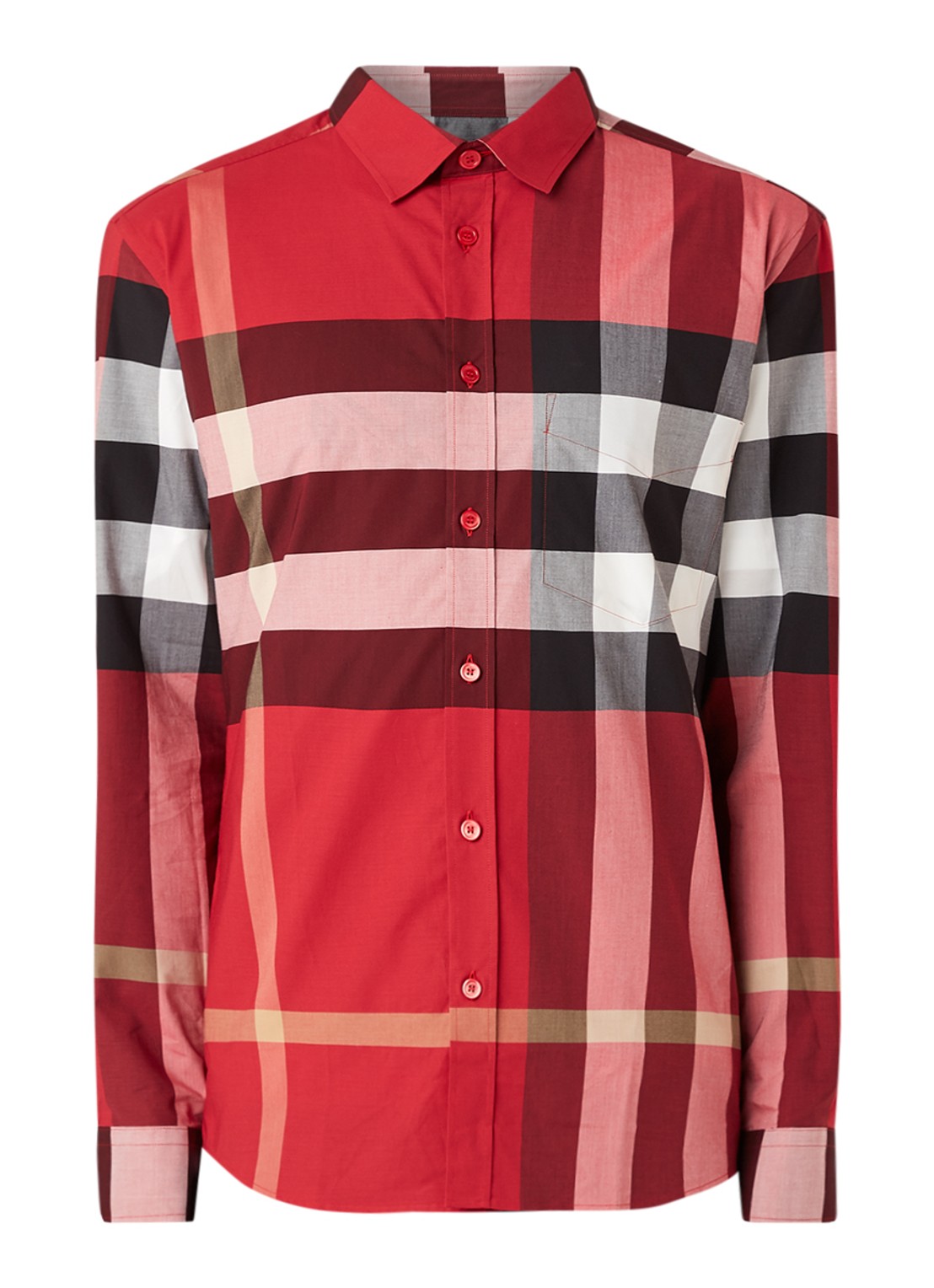 Burberry Somerton regular fit overhemd met ruitdessin - voorkant 3 rood