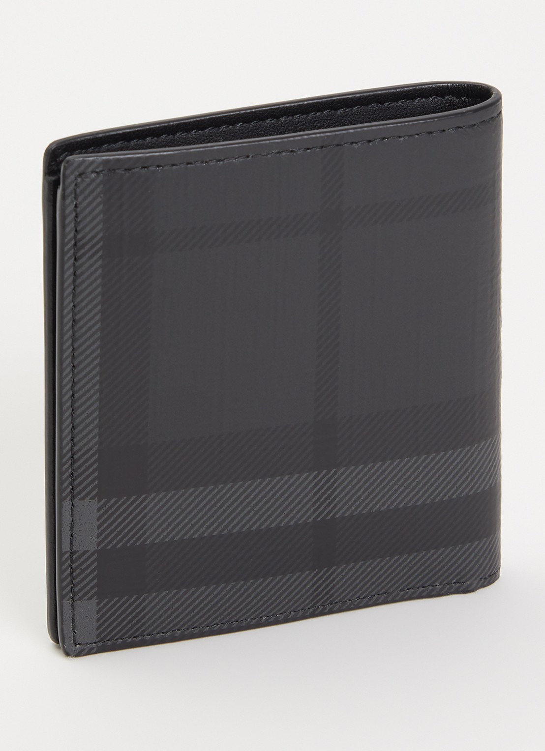 Burberry Southill portemonee met ruitdessin - achterkant 3 antraciet