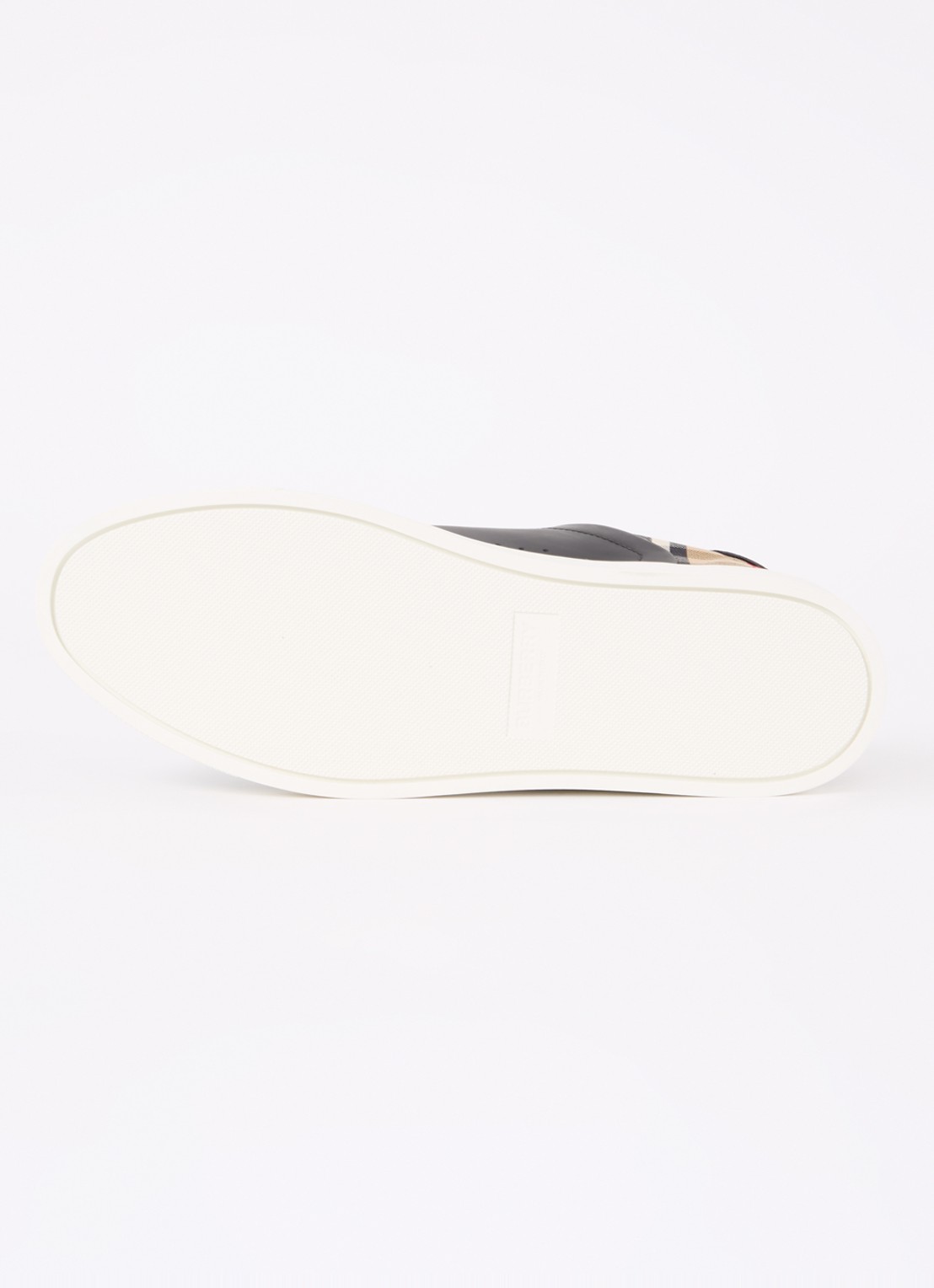 Burberry Stevie sneaker van kalfsleer met kalfssuède details  - detail 5 zwart