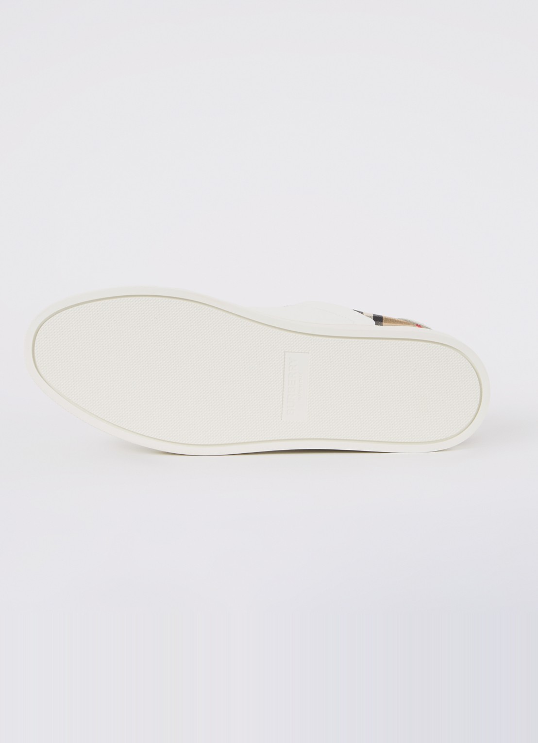 Burberry Stevie sneaker van kalfsleer met suède details - detail 3 wit