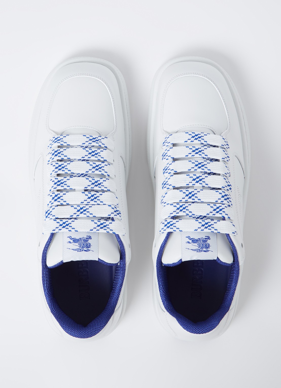 Burberry Stock sneaker van kalfsleer - detail 5 wit