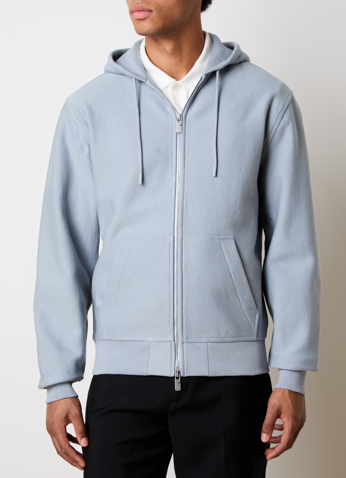 Burberry Sweatvest met backprint - detail 4 blauwgrijs