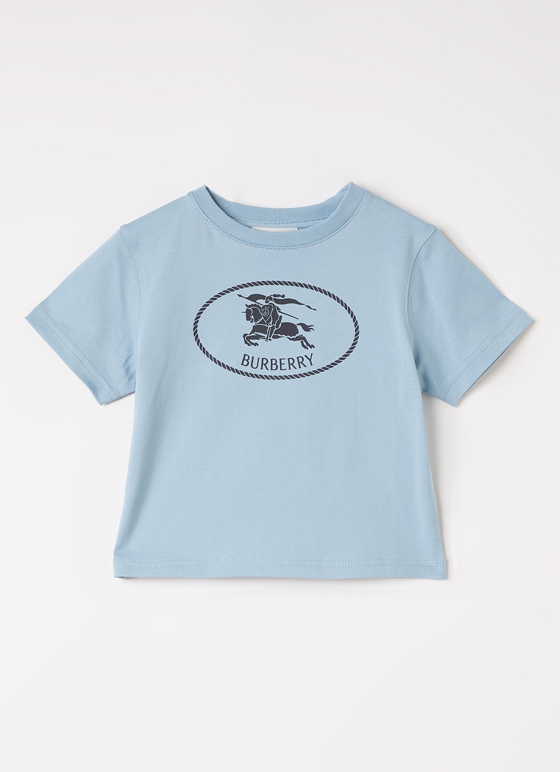 Burberry T-shirt met logoprint  - voorkant blauwgrijs
