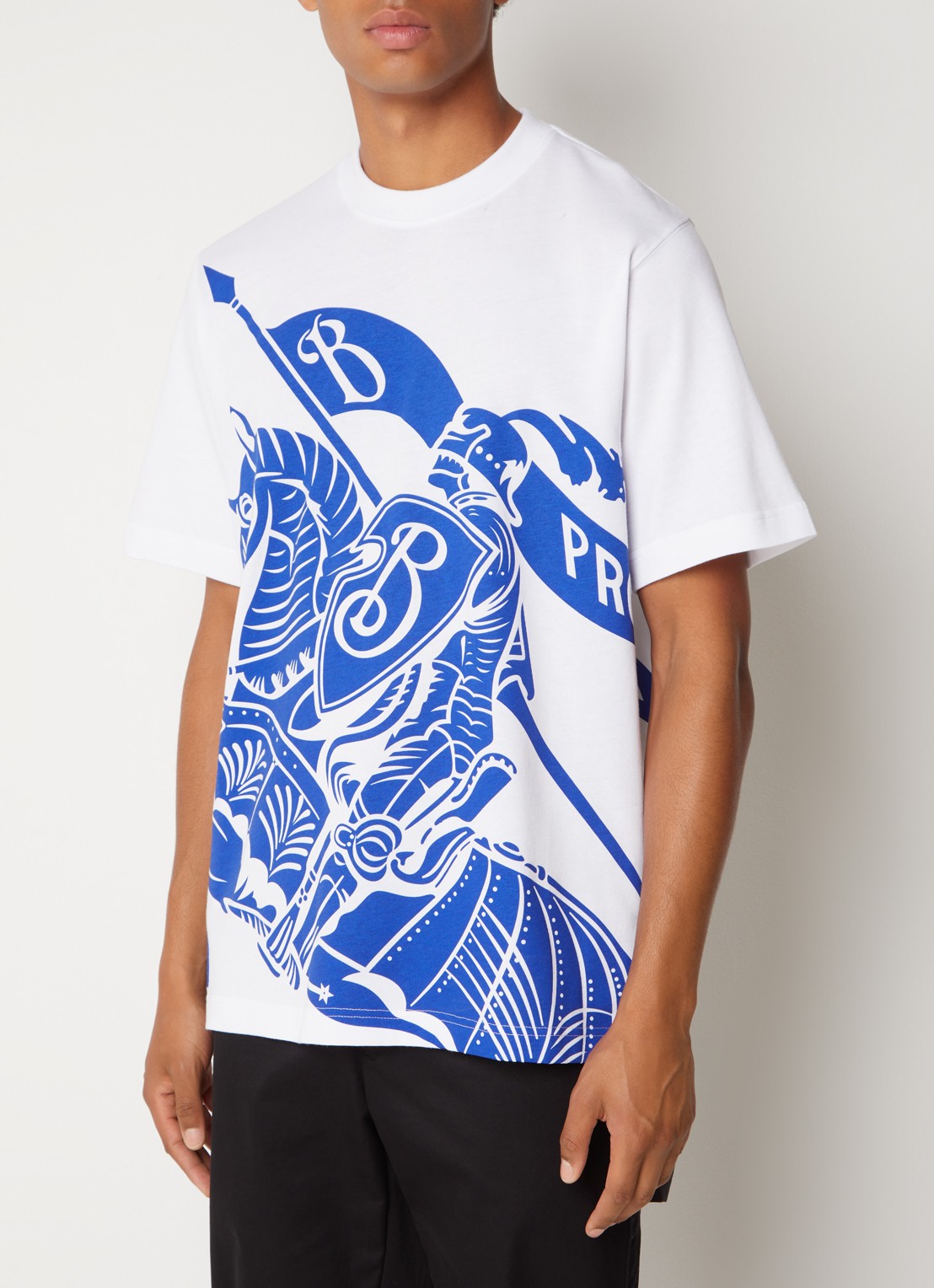 Burberry T-shirt met logoprint - detail 2 wit