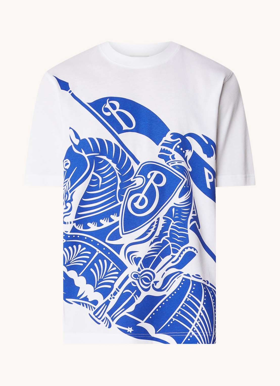 Burberry T-shirt met logoprint - voorkant 4 wit