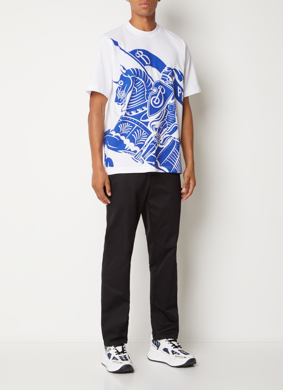 Burberry T-shirt met logoprint - voorkant 5 wit