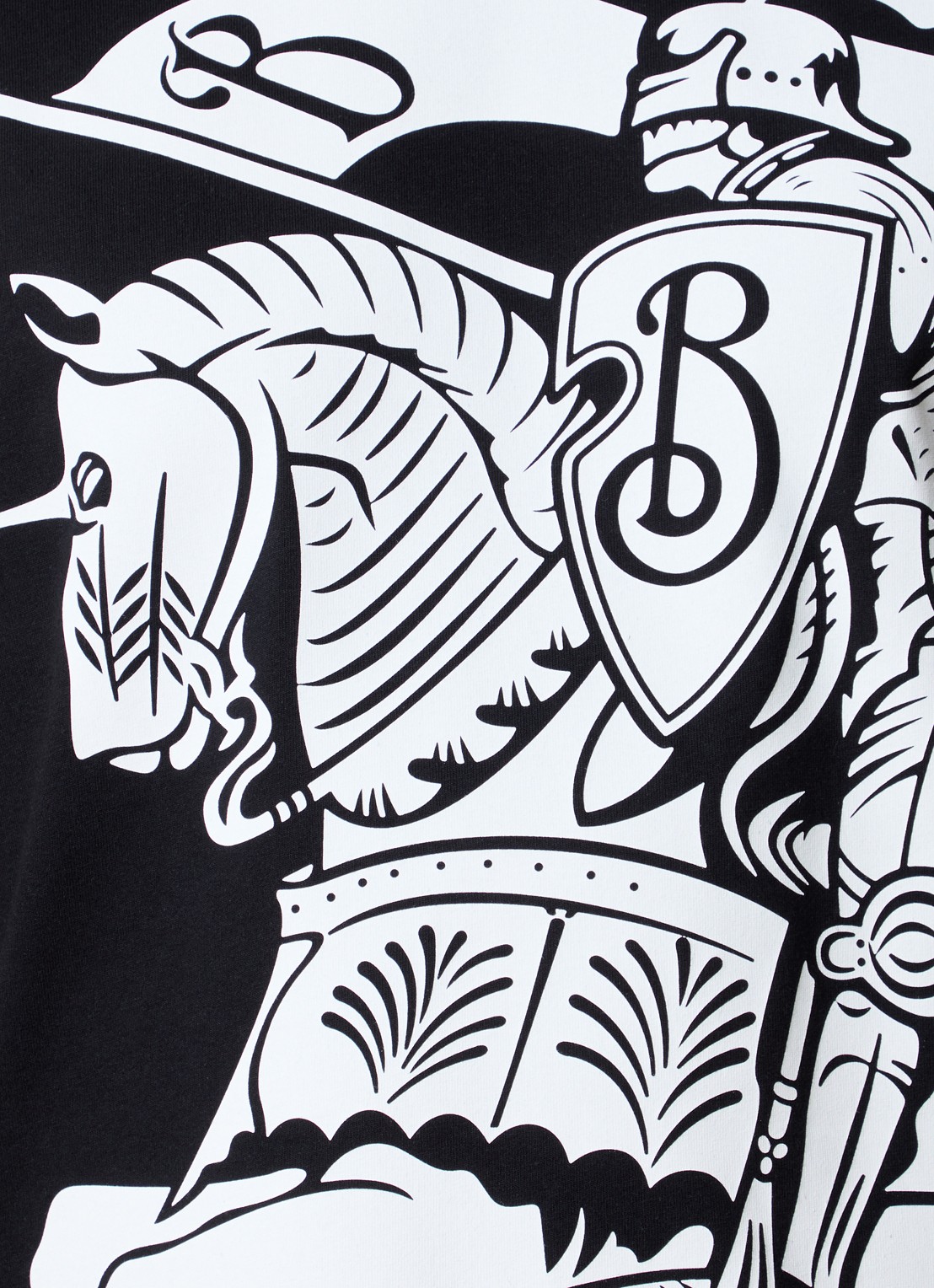 Burberry T-shirt met logoprint - detail 2 zwart