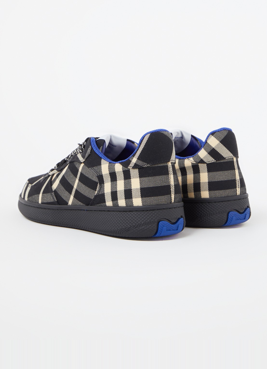 Burberry Terrace sneaker met ruitdessin - achterkant 7 zwart