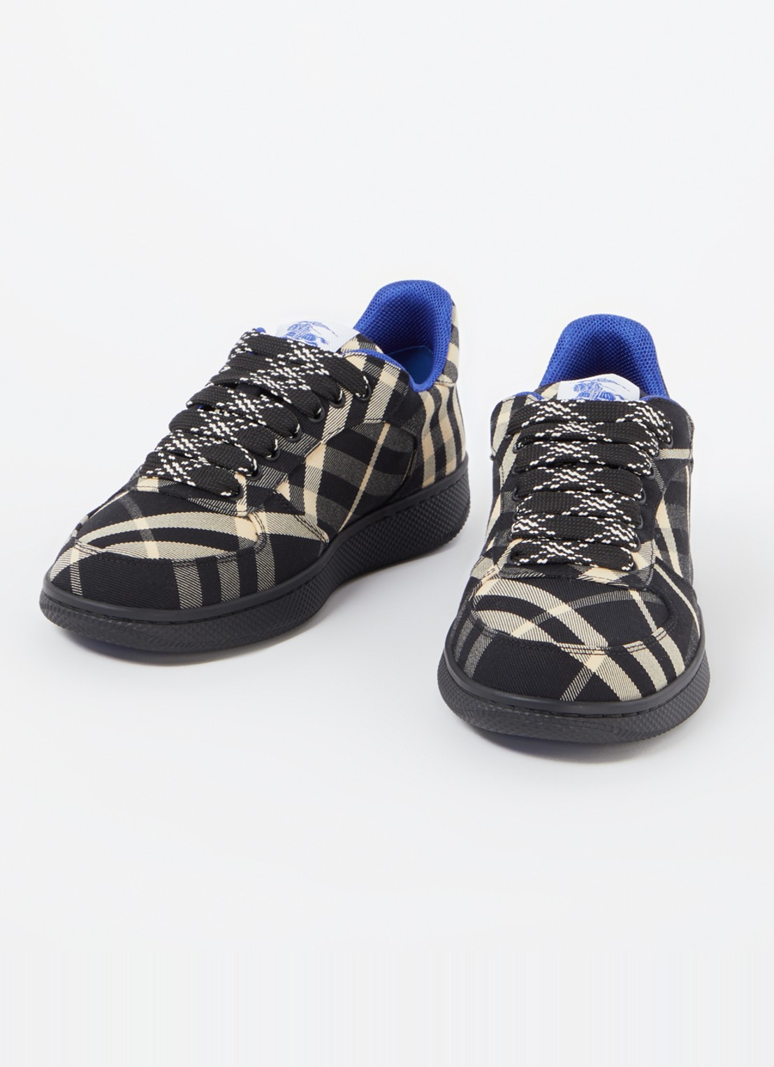 Burberry Terrace sneaker met ruitdessin - detail 3 zwart