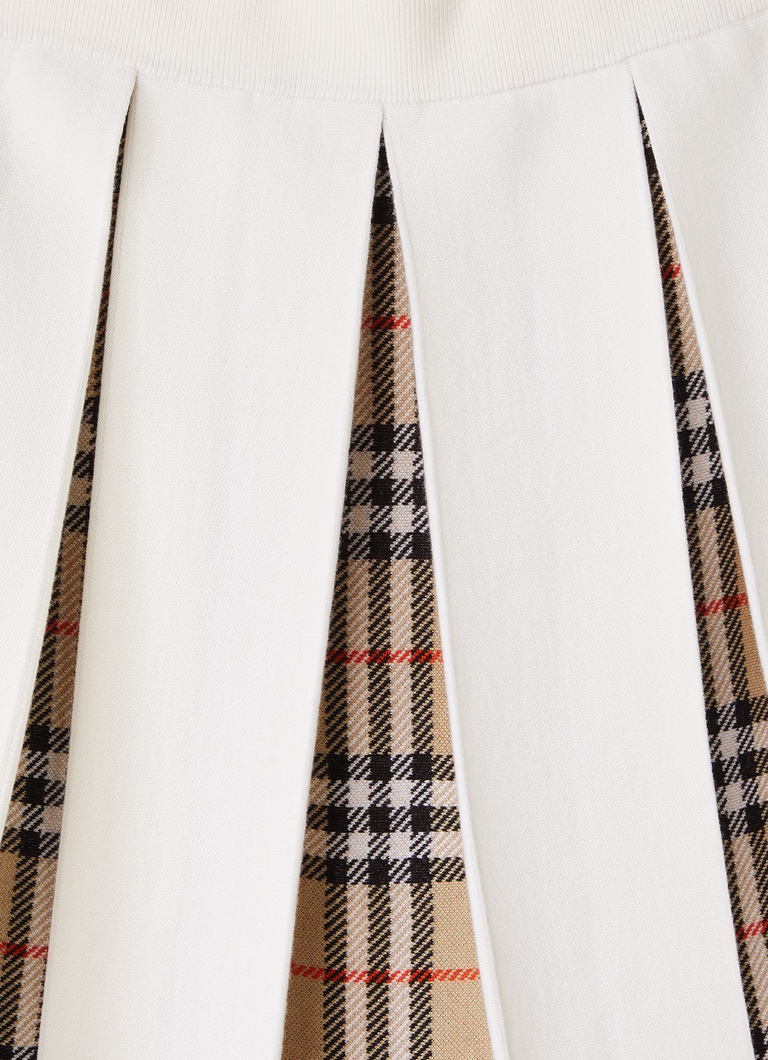 Burberry Theo rok in wolblend - detail ivoor