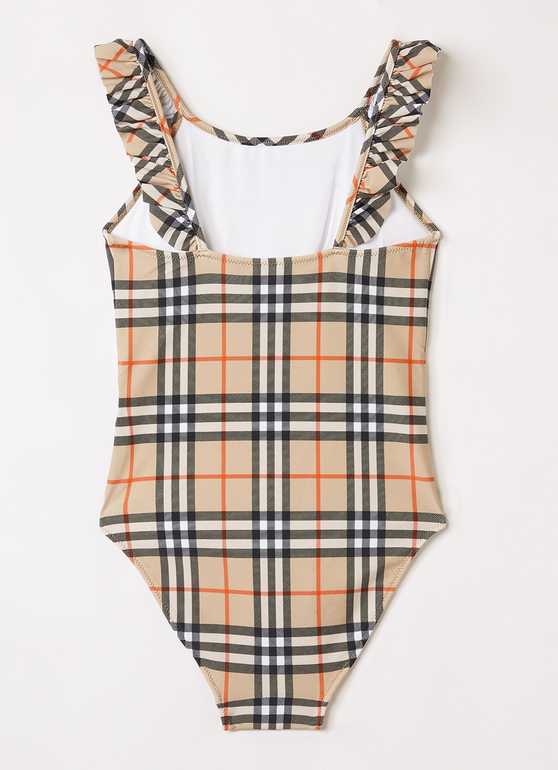 Burberry Tilly badpak met ruitdessin - voorkant 2 khaki