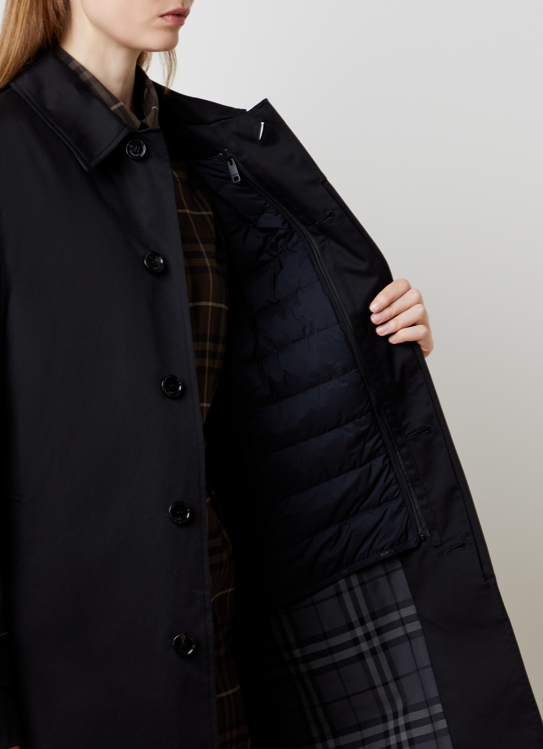 Burberry Tottenham trenchcoat met steekzakken en uitneembare voering - detail 2 zwart