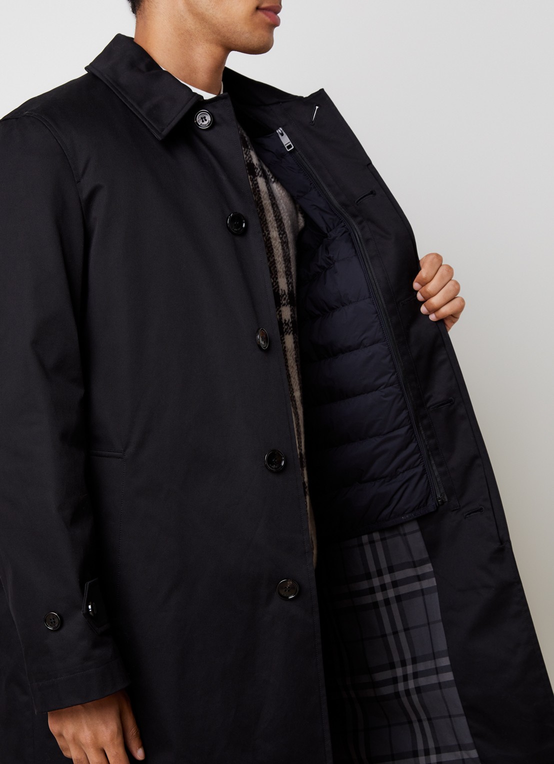 Burberry Tottenham trenchcoat met steekzakken en uitneembare voering - detail 3 zwart