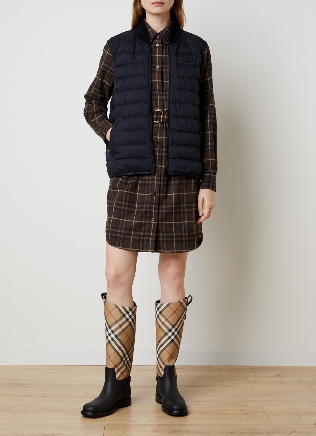 Burberry Tottenham trenchcoat met steekzakken en uitneembare voering - voorkant 5 zwart