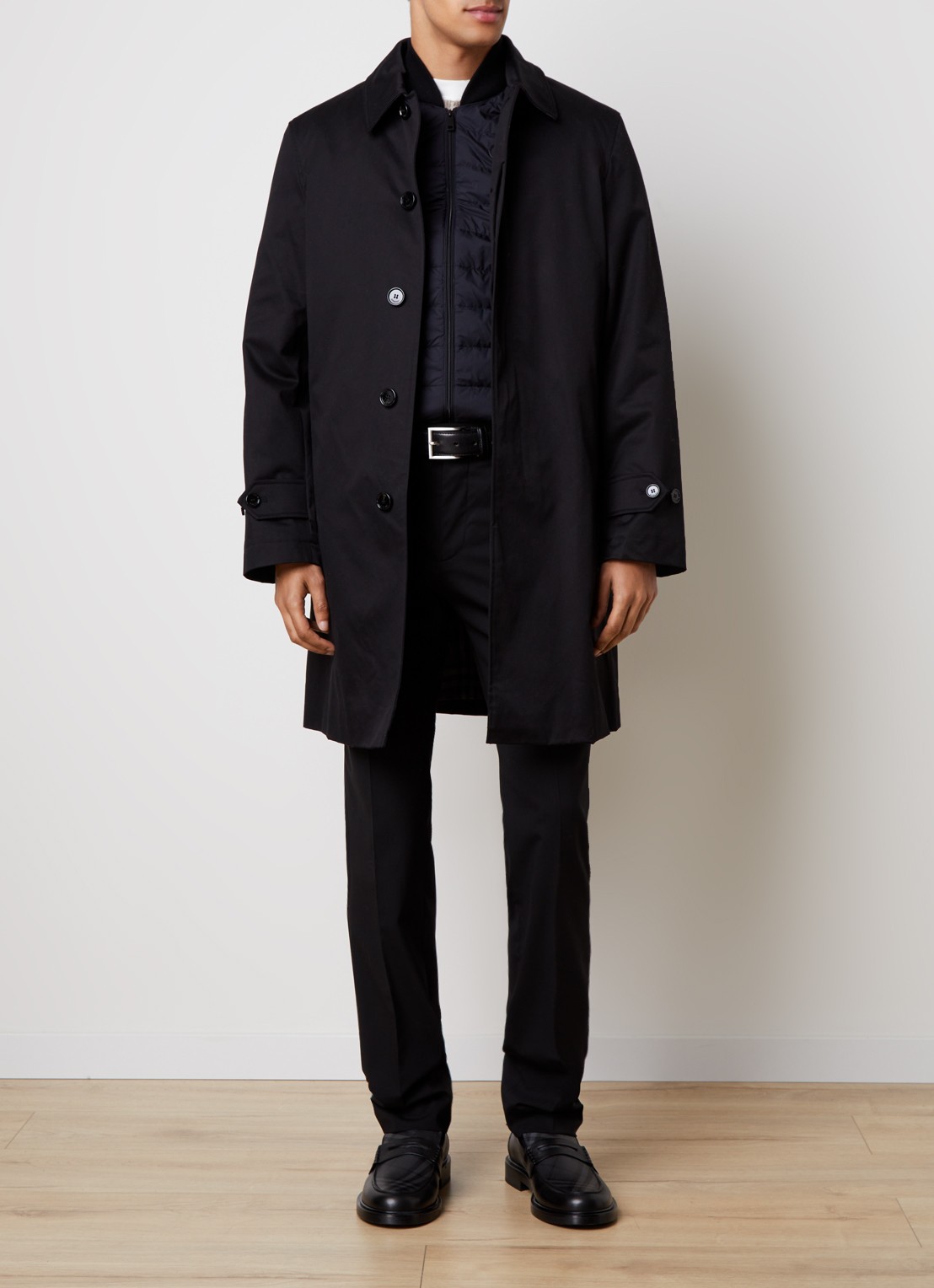 Burberry Tottenham trenchcoat met steekzakken en uitneembare voering - voorkant 7 zwart