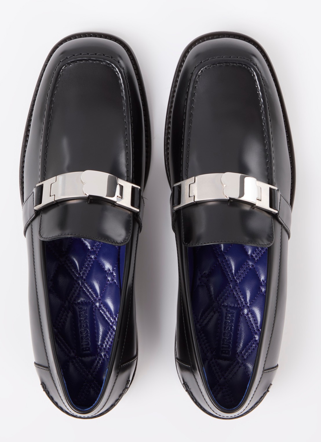 Burberry Tower loafer van lakleer met gespdetail - detail 2 zwart