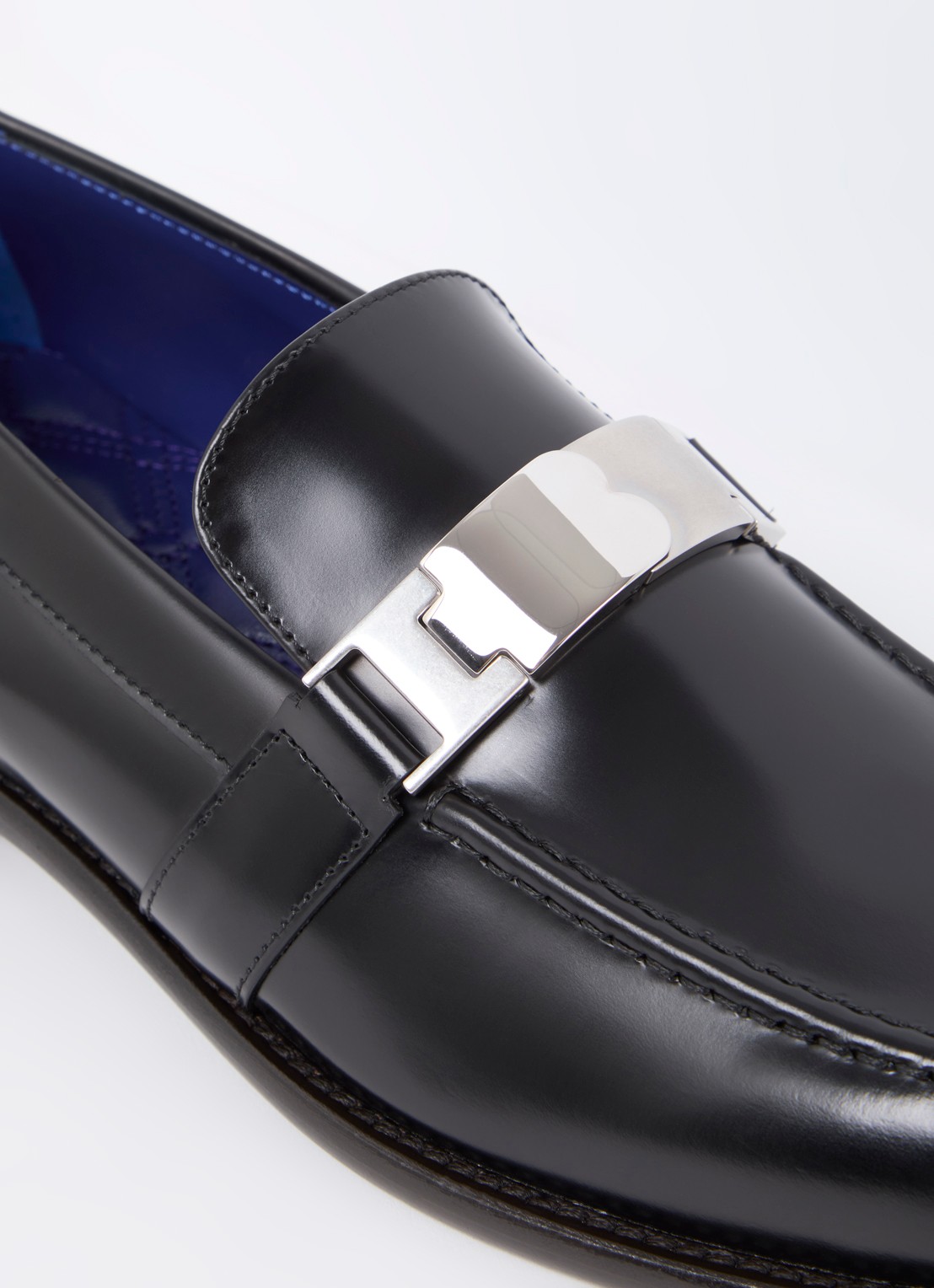 Burberry Tower loafer van lakleer met gespdetail - detail 4 zwart
