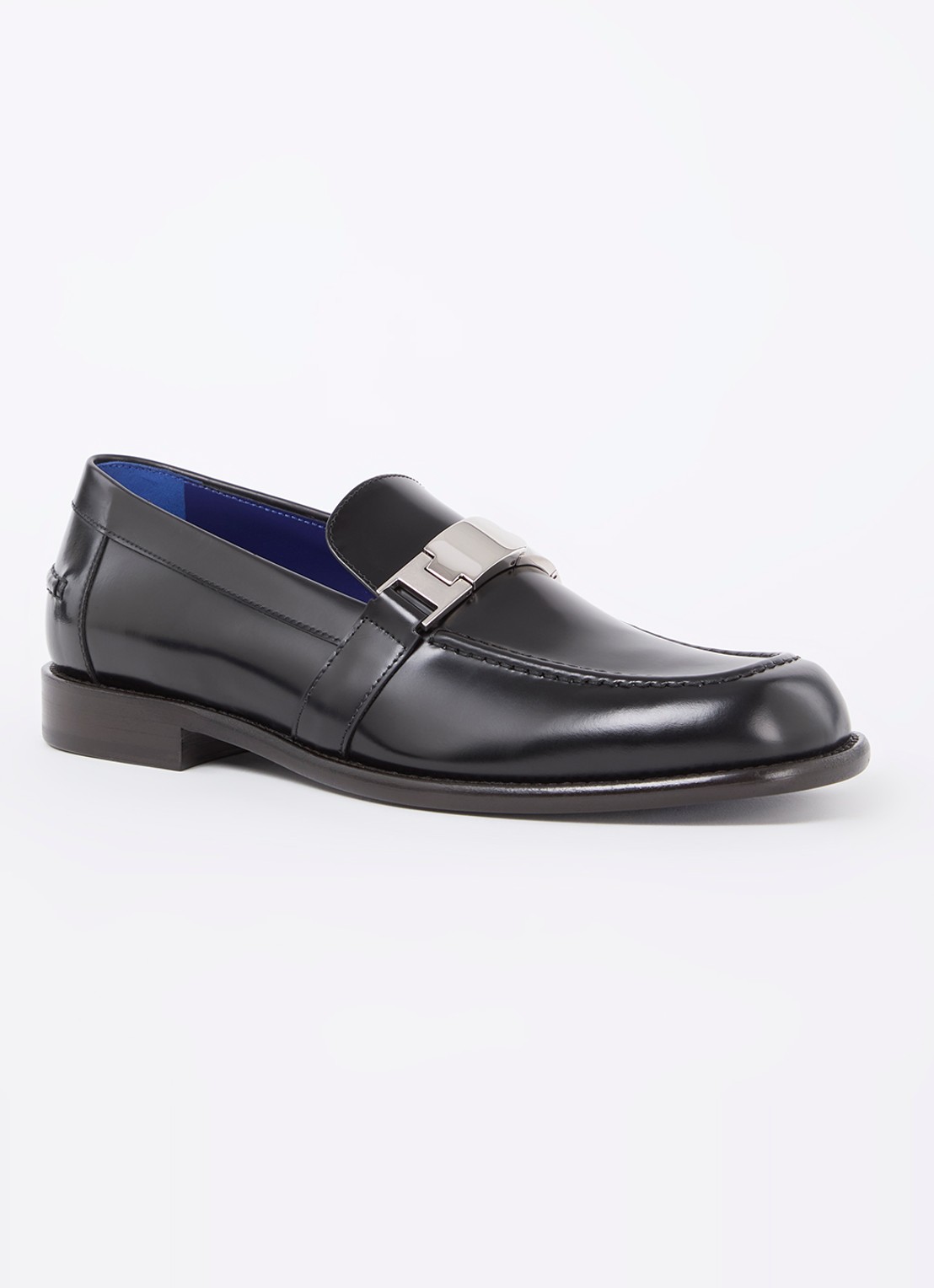 Burberry Tower loafer van lakleer met gespdetail - voorkant 6 zwart