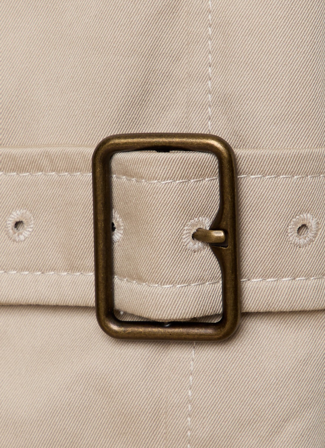 Burberry Trenchcoat met strikceintuur en steekzakken - detail 6 beige