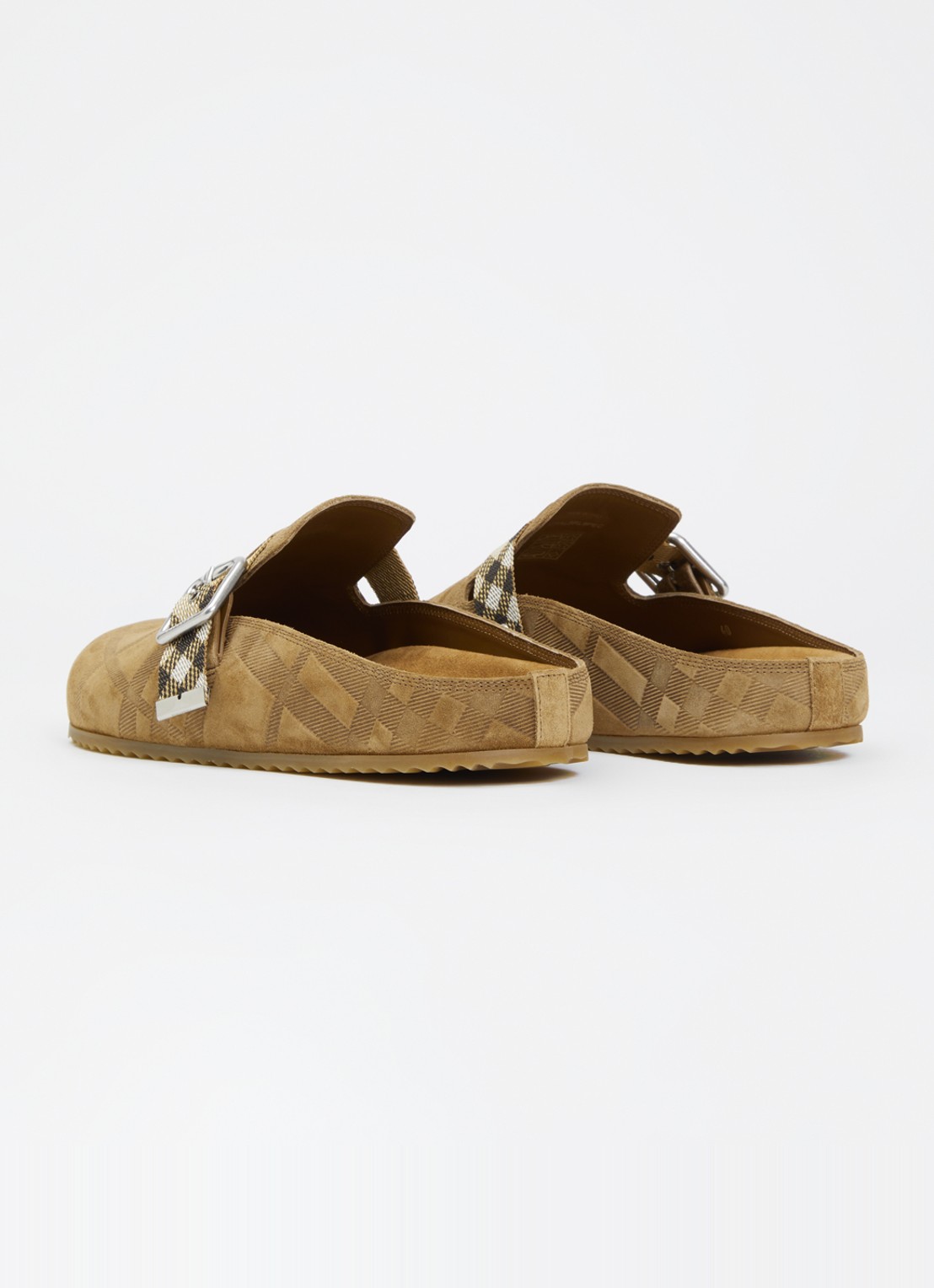 Burberry Urchin muiltje van kalfssuède met gespdetail - achterkant 7 beige