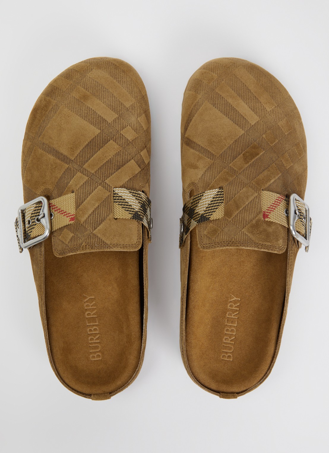 Burberry Urchin muiltje van kalfssuède met gespdetail - detail 4 beige