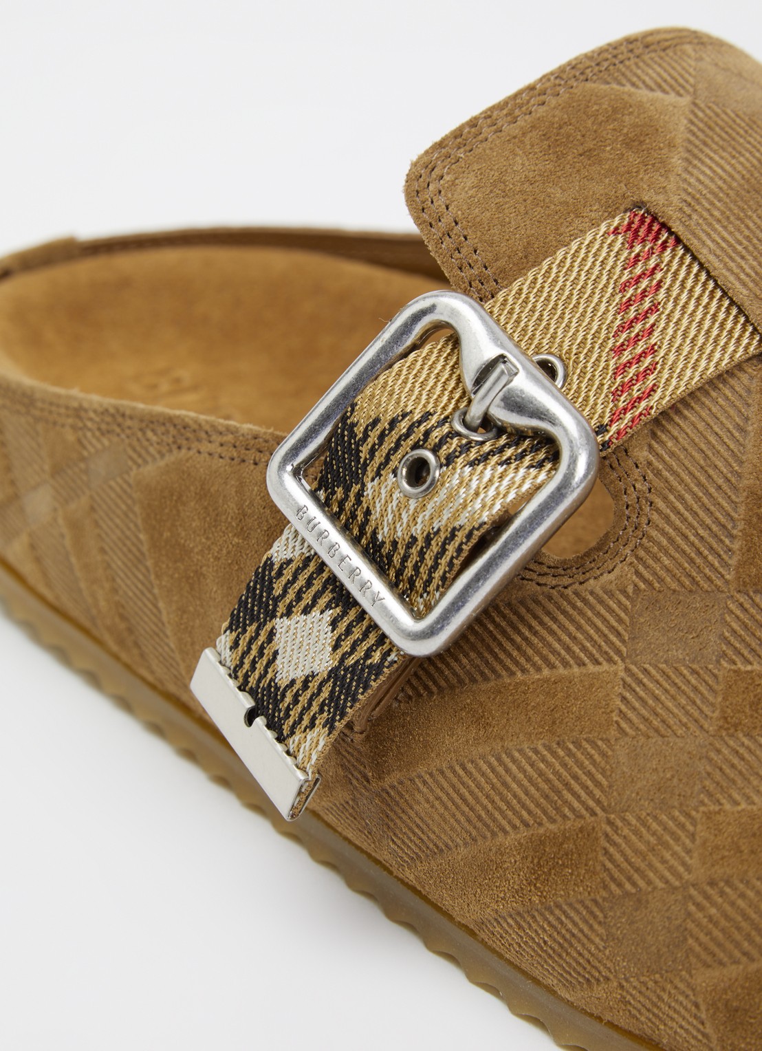 Burberry Urchin muiltje van kalfssuède met gespdetail - detail 6 beige