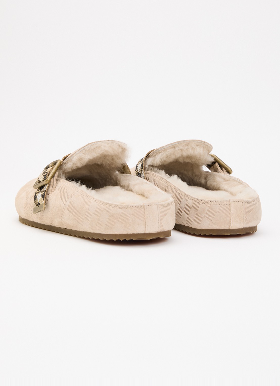 Burberry Urchin muiltje van kalfssuède - achterkant beige