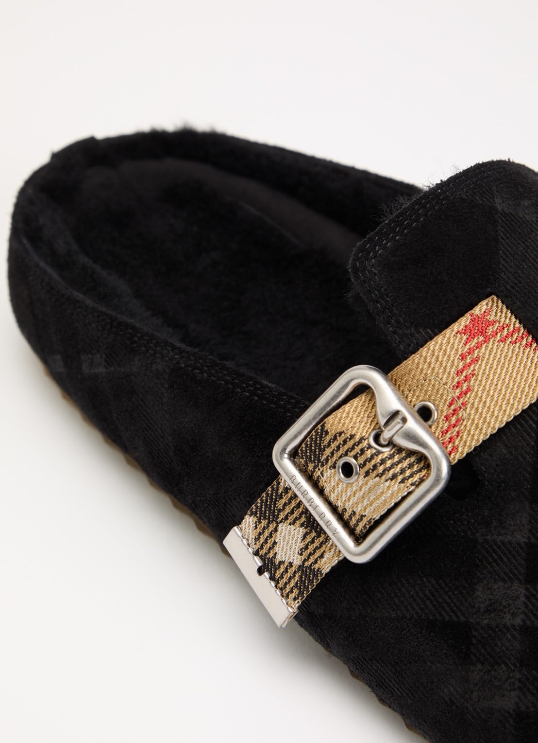 Burberry Urchin muiltje van suède - detail 4 zwart