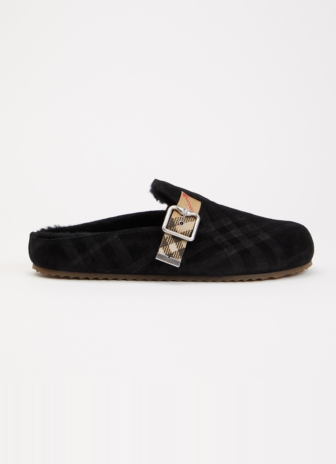 Burberry Urchin muiltje van suède - voorkant 6 zwart