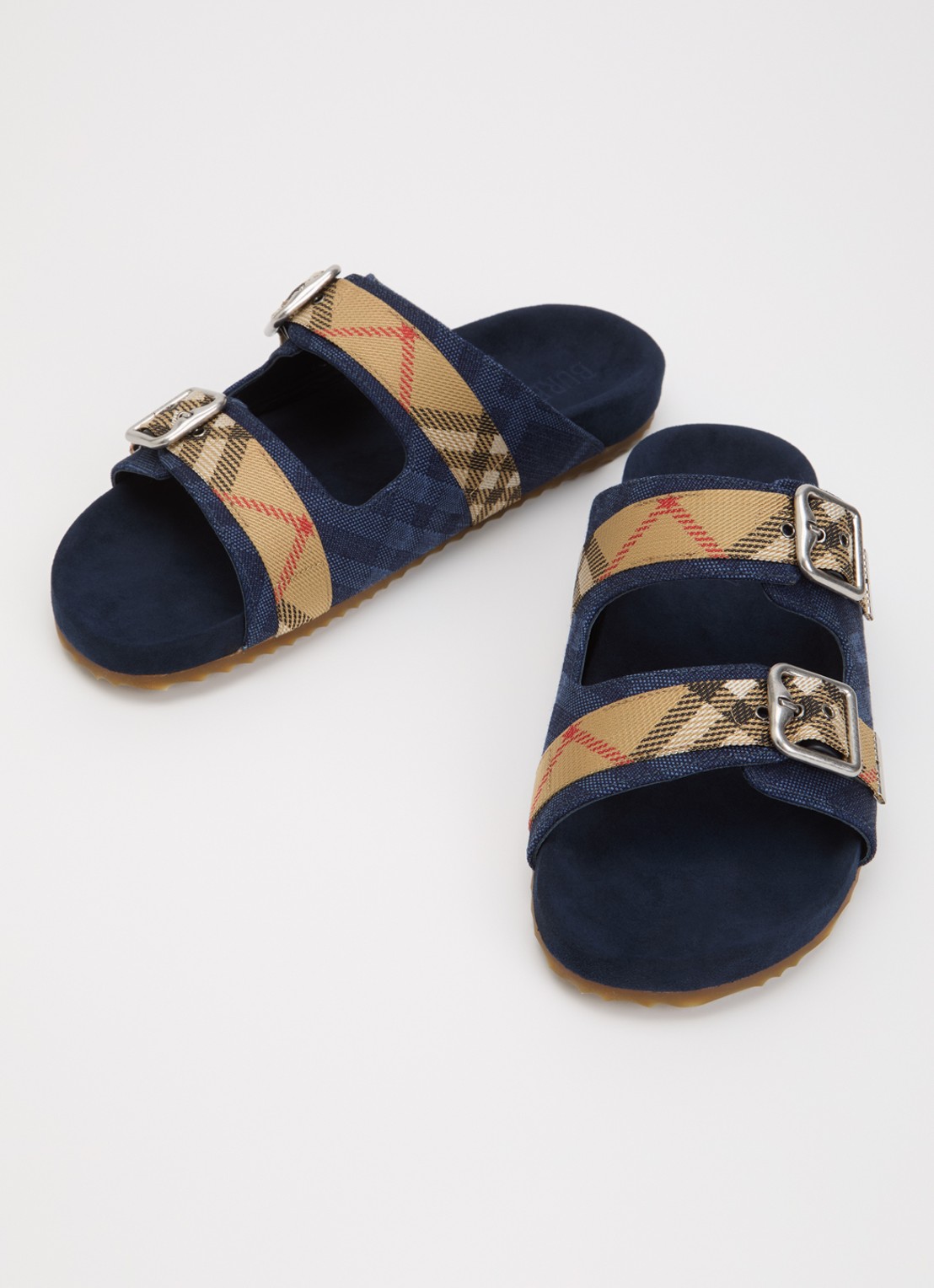 Burberry Urchin sandaal met ruitdessin - detail 3 royalblauw