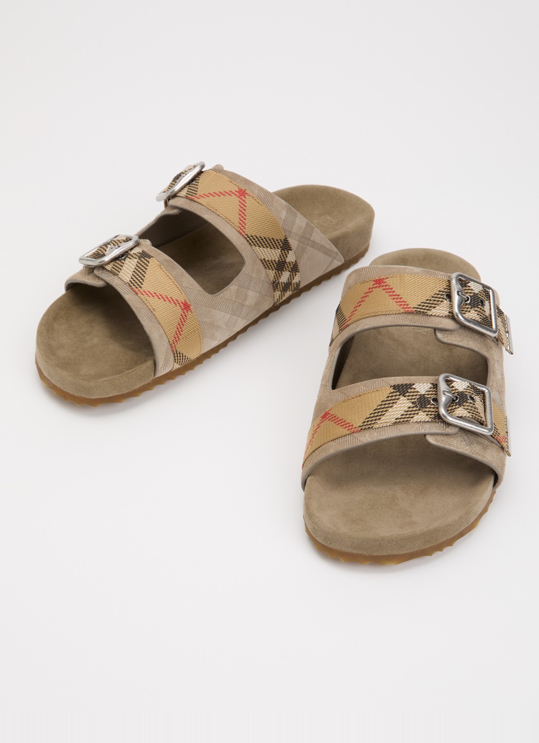 Burberry Urchin sandaal met ruitdessin - detail beige
